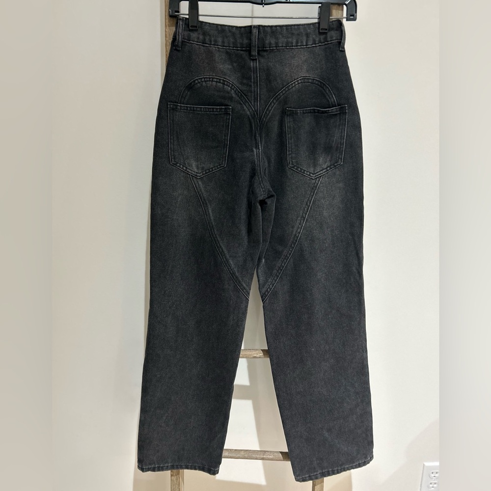 Sincerely Jules Black Denim Rhinestone Accents Taylor Swift Heart Size 1/24 NWT - Picture 7 of 10